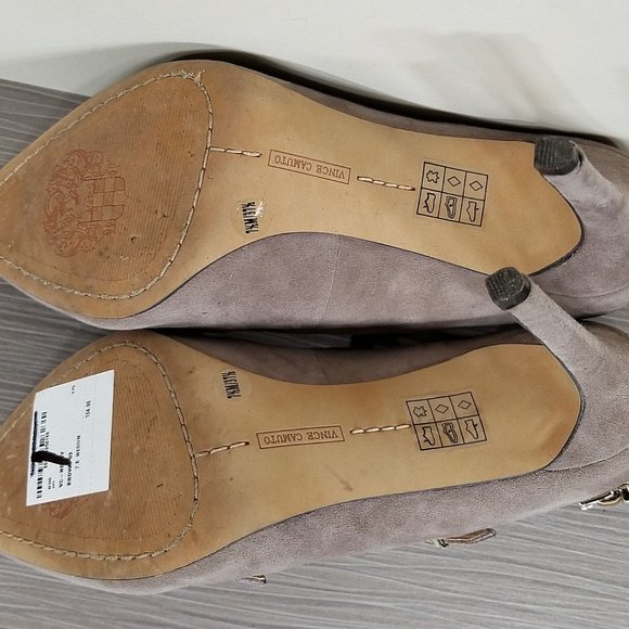 Vince Camuto Neddy Pointy Toe Pump, Brown Suede, Womens Size 7.5 / 37.5 - Picture 11 of 12